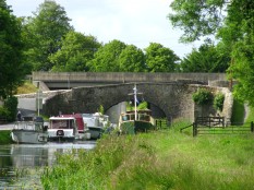 A view from further along the canal... Rambler and the other boats...