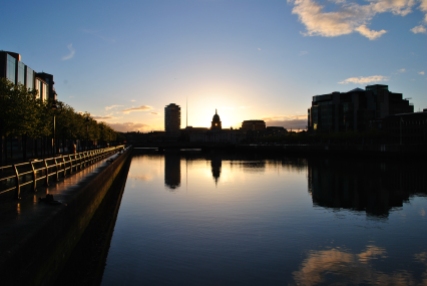 Liffey Sunset, The Custom House Building, the Spires... and THAT other nest of unease...
