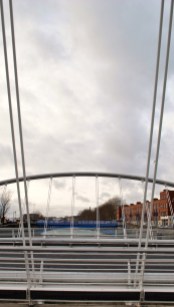 James Joyce Bridge, Dublin Ireland, detail...