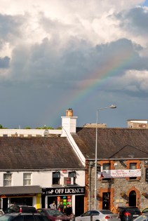 Rainbow over Kilcock... the pub serves great food...