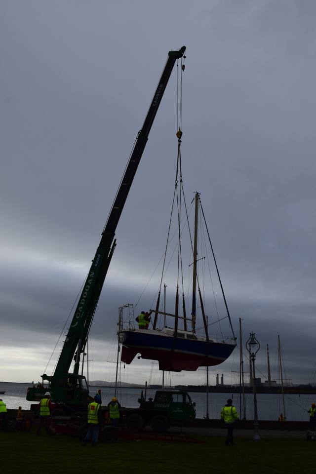 Boats need being afloat... so, Mr Crane Operator... swing them into the pond, would you please?? 
