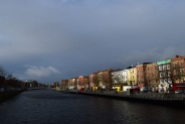 The minutes of transition between sunshine and rain along Dublin's River Liffey... the drenching was near!
