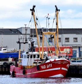 Red hull - fishing vessel moored in Arklow